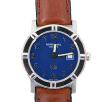 Raymond Weil Vintage W1 3001 Parsifal Blue Dial Women's Quartz Date Watch 30mm