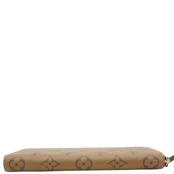 LOUIS VUITTON Clemence Reverse Monogram Canvas Zippy Wallet Brown