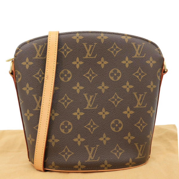 LOUIS VUITTON Drouot Monogram Canvas Shoulder Crossbody Bag Brown
