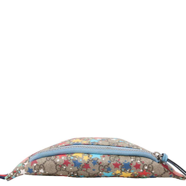 GUCCI Kids Web GG Supreme Stars Canvas Belt Bag Beige 502095