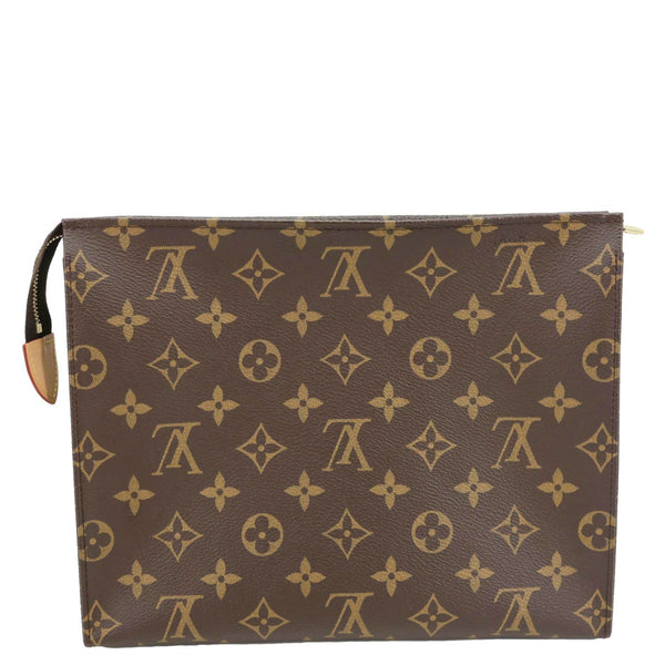 LOUIS VUITTON Toiletry Pouch 26 Monogram Canvas Clutch Brown