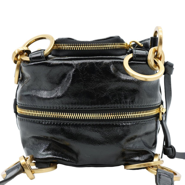 PRADA Dangle Mini Calfskin Leather Top Handle Bag Black