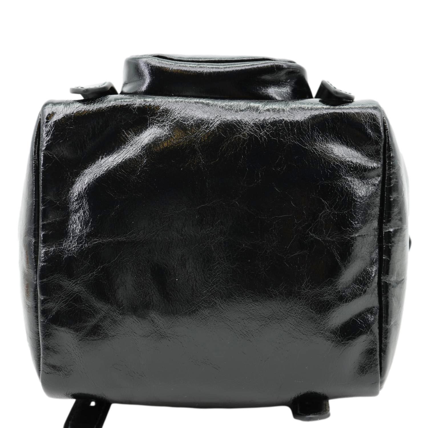 PRADA Dangle Mini Calfskin Leather Top Handle Bag Black