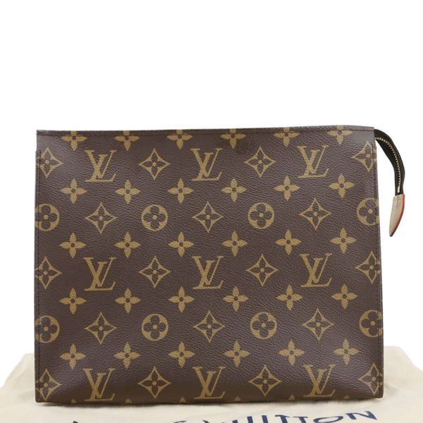 LOUIS VUITTON Toiletry Pouch 26 Monogram Canvas Clutch Brown