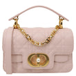 CHRISTIAN DIOR Jolie Cannage Calfskin Leather Top Handle Shoulder Bag Powder Pink