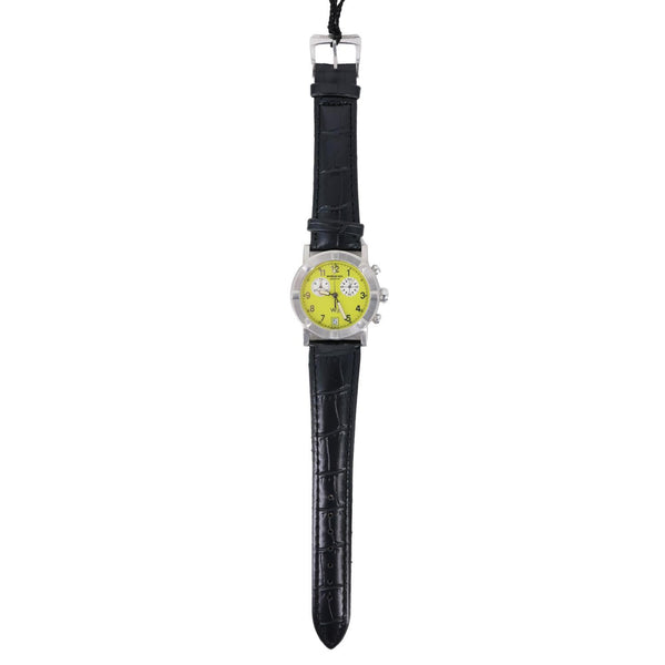 RAYMOND WEIL Vintage W1 6800 Parsifal Chronograph Yellow Dial Watch 35mm