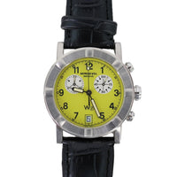 RAYMOND WEIL Vintage W1 6800 Parsifal Chronograph Yellow Dial Watch 35mm