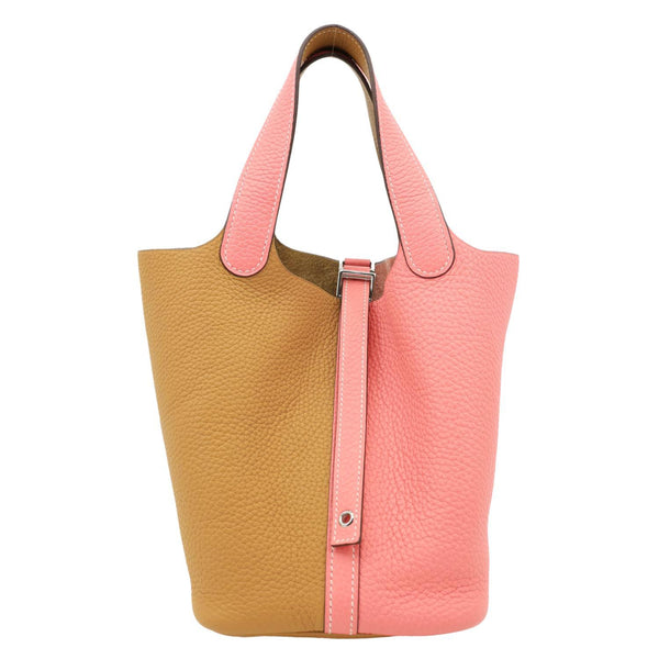 HERMES Picotin Lock 18 Taurillon Clemence Leather Hobo Bag Multicolor