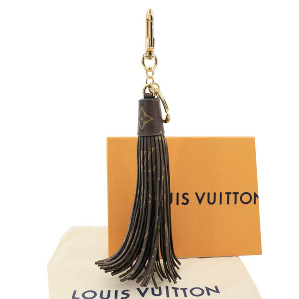 LOUIS VUITTON Monogram Canvas Tassel Bag Charm Brown