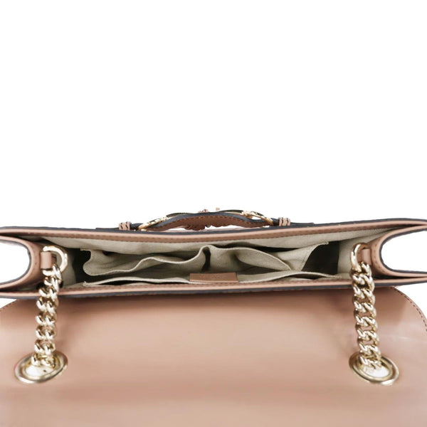 GUCCI Emily Medium Leather Chain Shoulder Bag Pink 295402