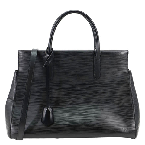 LOUIS VUITTON Marly MM Epi Leather Shoulder Bag Black