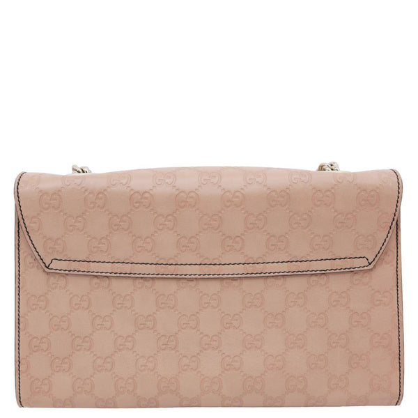 GUCCI Emily Medium Leather Chain Shoulder Bag Pink 295402
