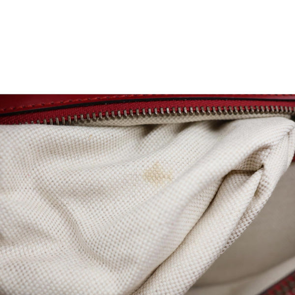 GUCCI GG Marmont Knight Medium Calfskin Leather Chain Shoulder Bag Red 431777