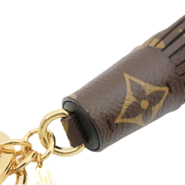 LOUIS VUITTON Monogram Canvas Tassel Bag Charm Brown