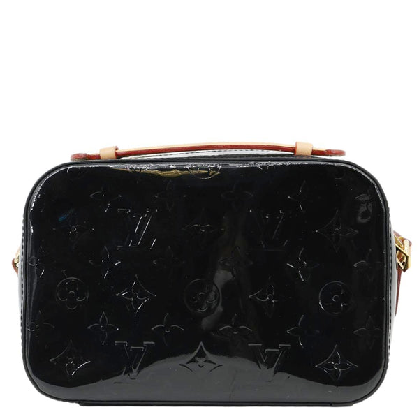 LOUIS VUITTON Santa Monica Monogram Vernis Leather Shoulder Bag Black