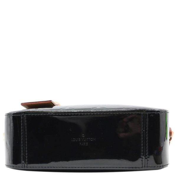 LOUIS VUITTON Santa Monica Monogram Vernis Leather Shoulder Bag Black
