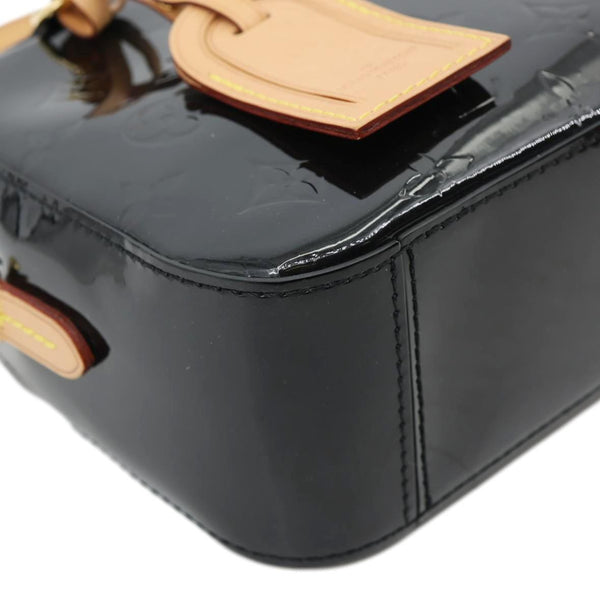 LOUIS VUITTON Santa Monica Monogram Vernis Leather Shoulder Bag Black