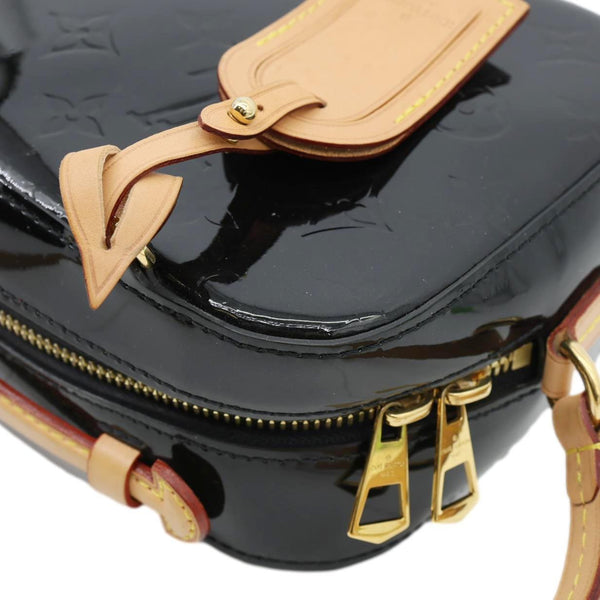 LOUIS VUITTON Santa Monica Monogram Vernis Leather Shoulder Bag Black