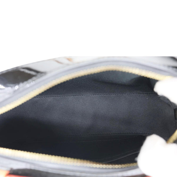 LOUIS VUITTON Santa Monica Monogram Vernis Leather Shoulder Bag Black