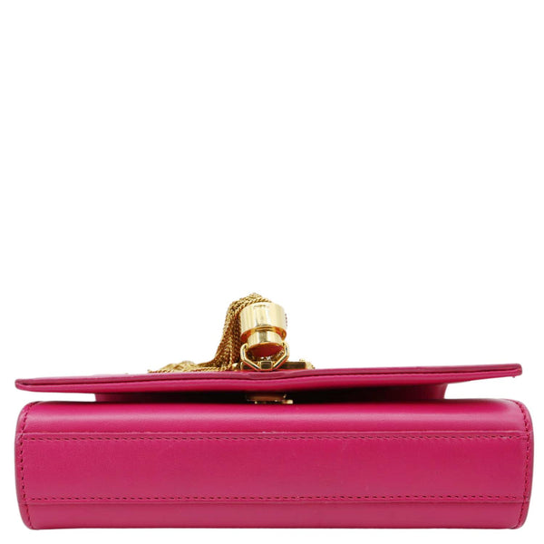 YVES SAINT LAURENT Kate Tassel Small Pebbled Leather Chain Crossbody Bag Pink