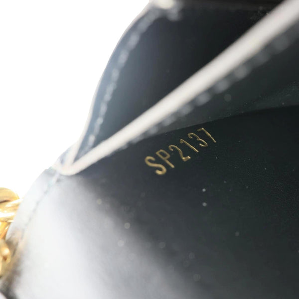 LOUIS VUITTON Twist Veau Satin Monogram Canvas Chain Wallet Brown