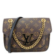LOUIS VUITTON Passy Monogram Canvas Shoulder Bag Brown