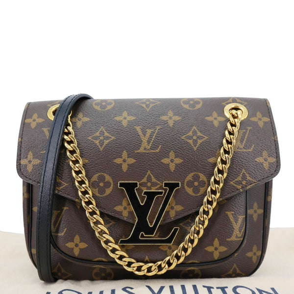LOUIS VUITTON Passy Monogram Canvas Shoulder Bag Brown