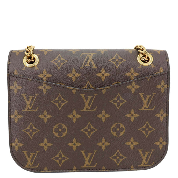 LOUIS VUITTON Passy Monogram Canvas Shoulder Bag Brown