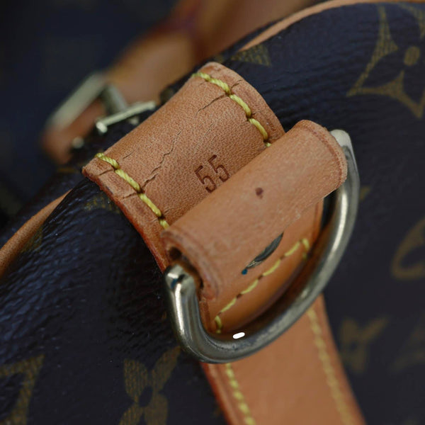 LOUIS VUITTON Keepall 55 Bandouliere Monogram Canvas Travel Bag Brown