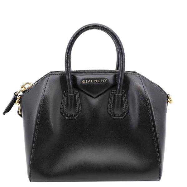 Givenchy Antigona Mini Leather Satchel Shoulder Bag Black
