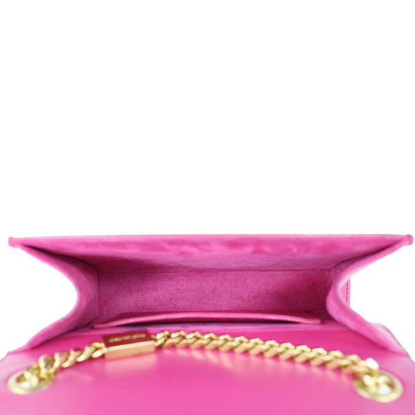 YVES SAINT LAURENT Kate Tassel Small Pebbled Leather Chain Crossbody Bag Pink