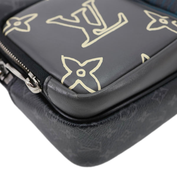 LOUIS VUITTON Multipocket Patchwork Monogram Eclipse Canvas Messenger Bag Black