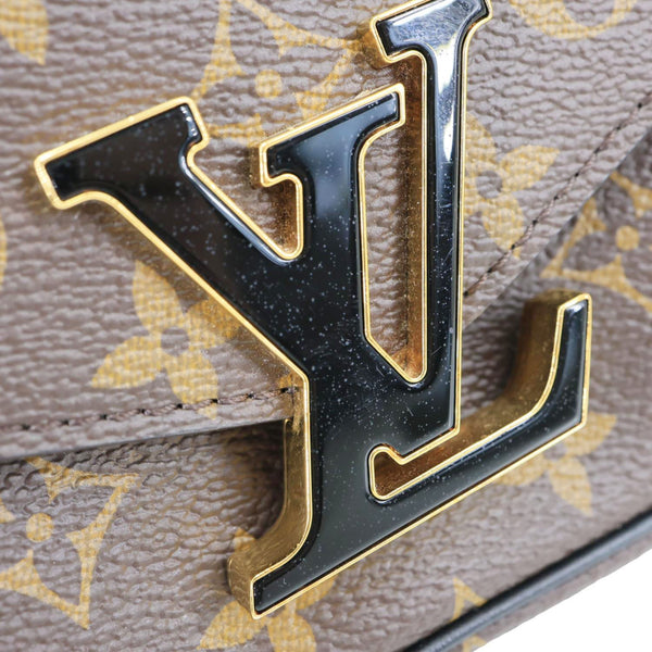 LOUIS VUITTON Passy Monogram Canvas Shoulder Bag Brown