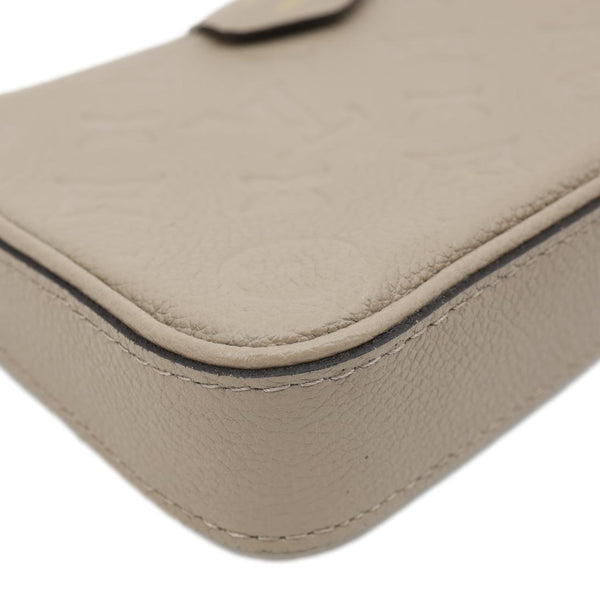 LOUIS VUITTON Easy Pouch On Strap Empreinte Leather Shoulder Bag Beige