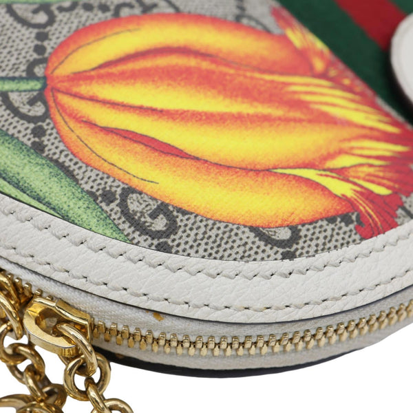 GUCCI Ophidia Flora Small Supreme Canvas Shoulder Bag Beige 499621