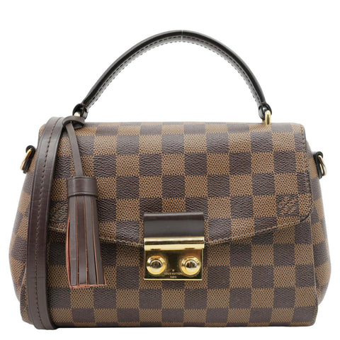 LOUIS VUITTON Croisette Damier Ebene Crossbody Bag Brown