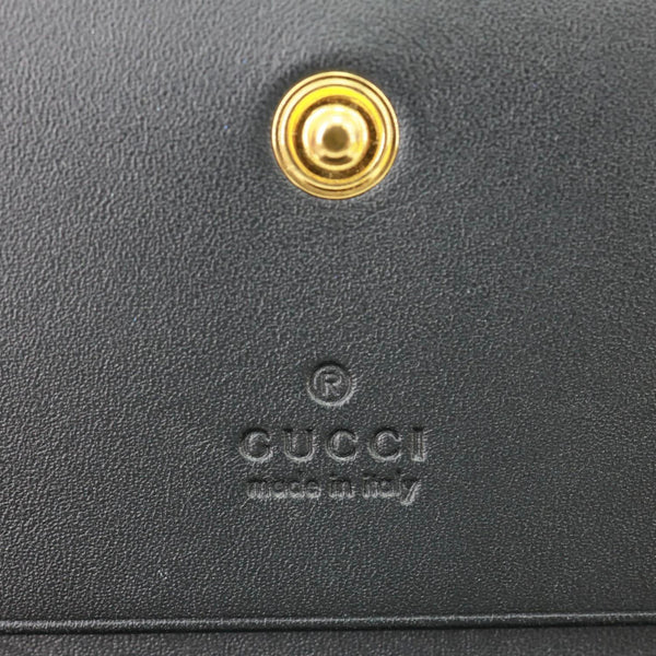 GUCCI GG Supreme Bee Print Canvas Wallet Card Case Beige 503757