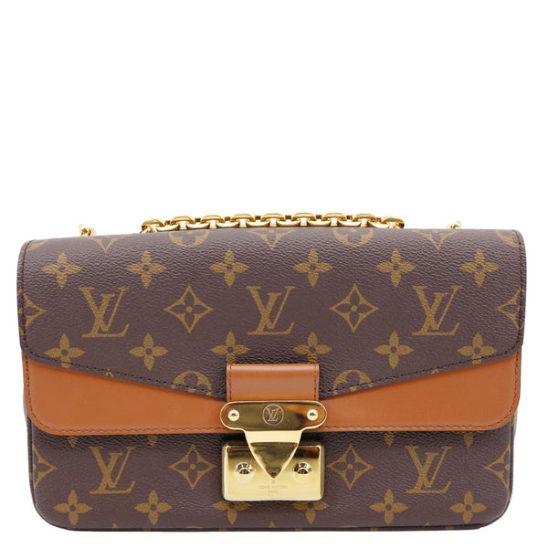 LOUIS VUITTON Marceau Monogram Canvas Chain Shoulder Bag Caramel