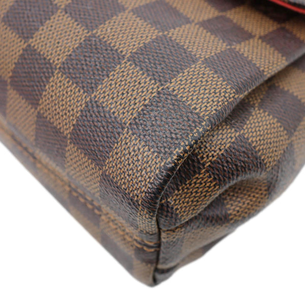 LOUIS VUITTON Croisette Damier Ebene Crossbody Bag Brown