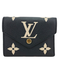 LOUIS VUITTON Victoria Monogram Empreinte Leather Wallet Bicolor