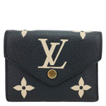 LOUIS VUITTON Victoria Monogram Empreinte Leather Wallet Bicolor