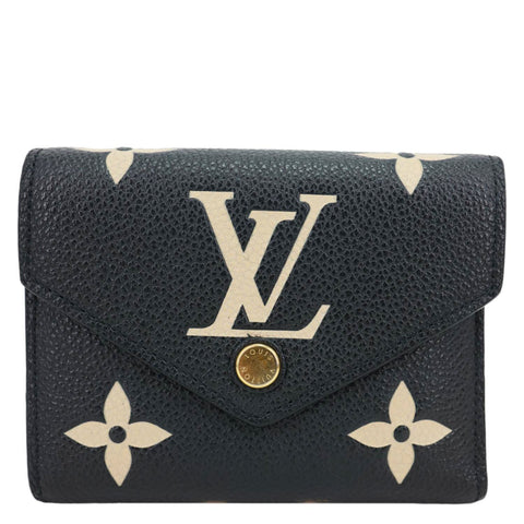 LOUIS VUITTON Victoria Monogram Empreinte Leather Wallet Bicolor
