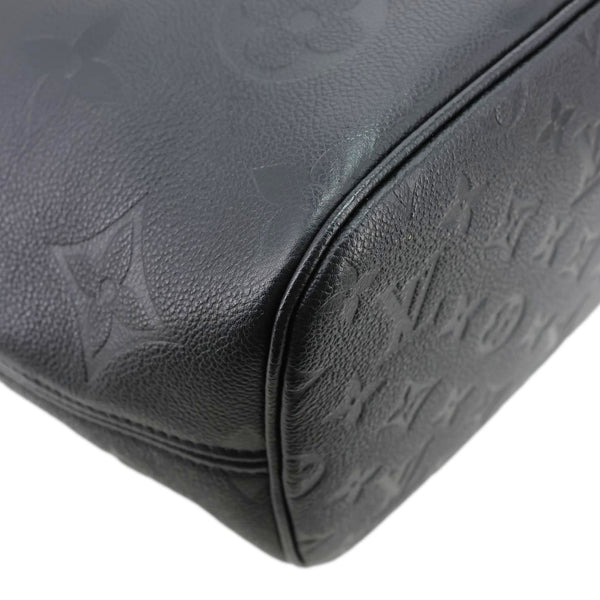 LOUIS VUITTON Neverfull MM Empreinte Leather Tote Shoulder Bag Black