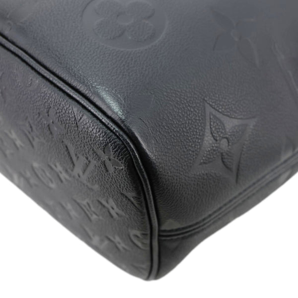 LOUIS VUITTON Neverfull MM Empreinte Leather Tote Shoulder Bag Black