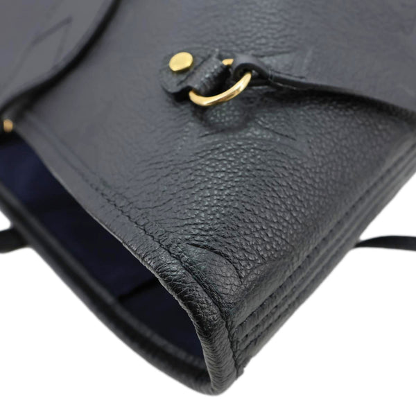 LOUIS VUITTON Neverfull MM Empreinte Leather Tote Shoulder Bag Black