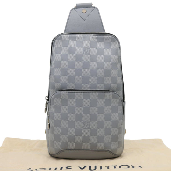 LOUIS VUITTON Avenue Sling Damier Infini Leather Backpack Bag Grey