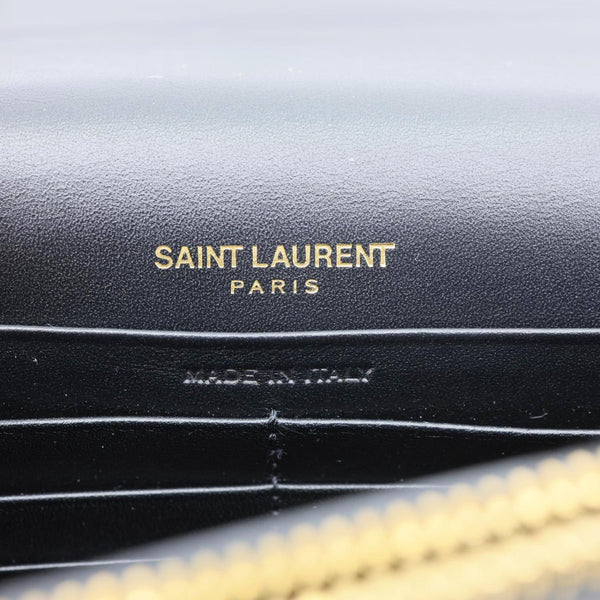 YVES SAINT LAURENT Kate Tassel Smooth Calfskin Leather Chain Crossbody Bag Black