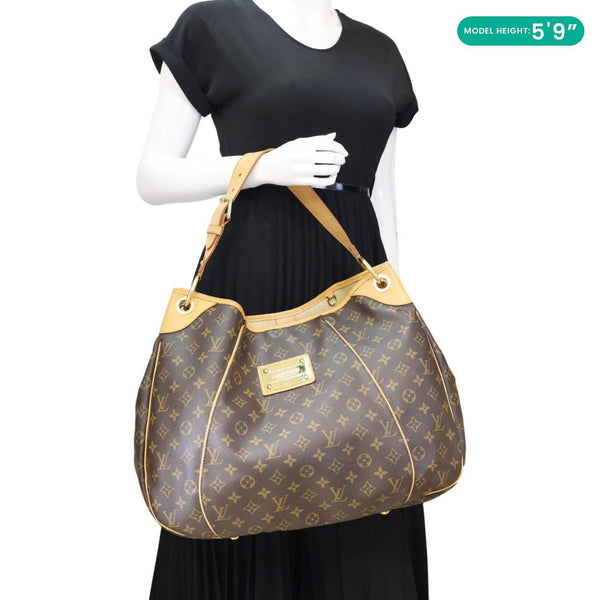 LOUIS VUITTON Galliera GM  Monogram Canvas Shoulder Bag Brown