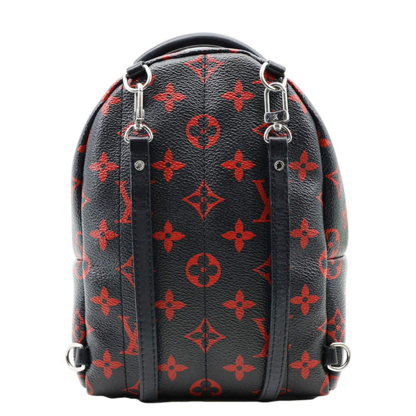 LOUIS VUITTON Palm Springs Mini Monogram Infrarouge Canvas Backpack Bag Black