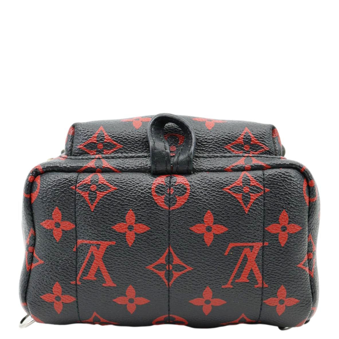 louis vuitton black and red backpack replica LOUIS VUITTON Palm Springs Mini Monogram Infrarouge Canvas Backpack Ba